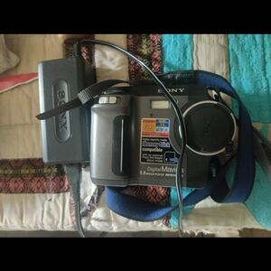 Sony Digital Mavica Camera with Blue Strap